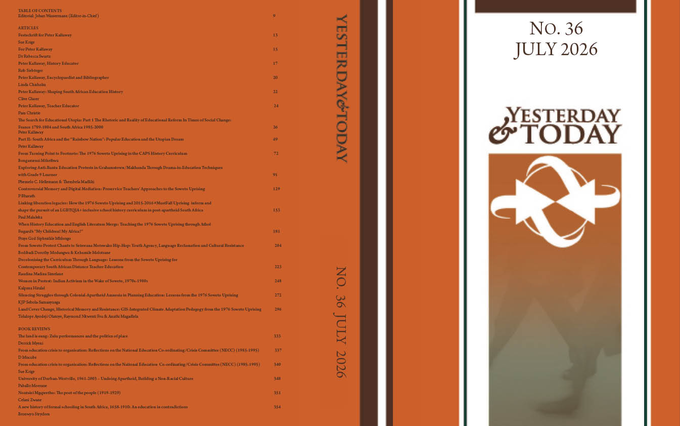 					View Vol. 36 (2026): Yesterday and Today
				