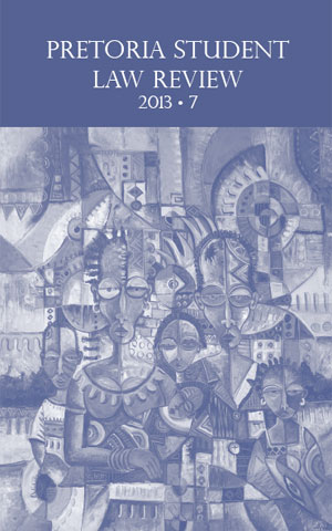 					View Vol. 7 (2013): Pretoria Student Law Review
				
