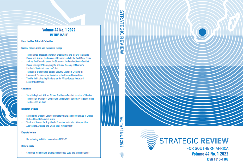 					View Vol. 44 No. 1 (2022): Strategic Review of Southern Africa
				
