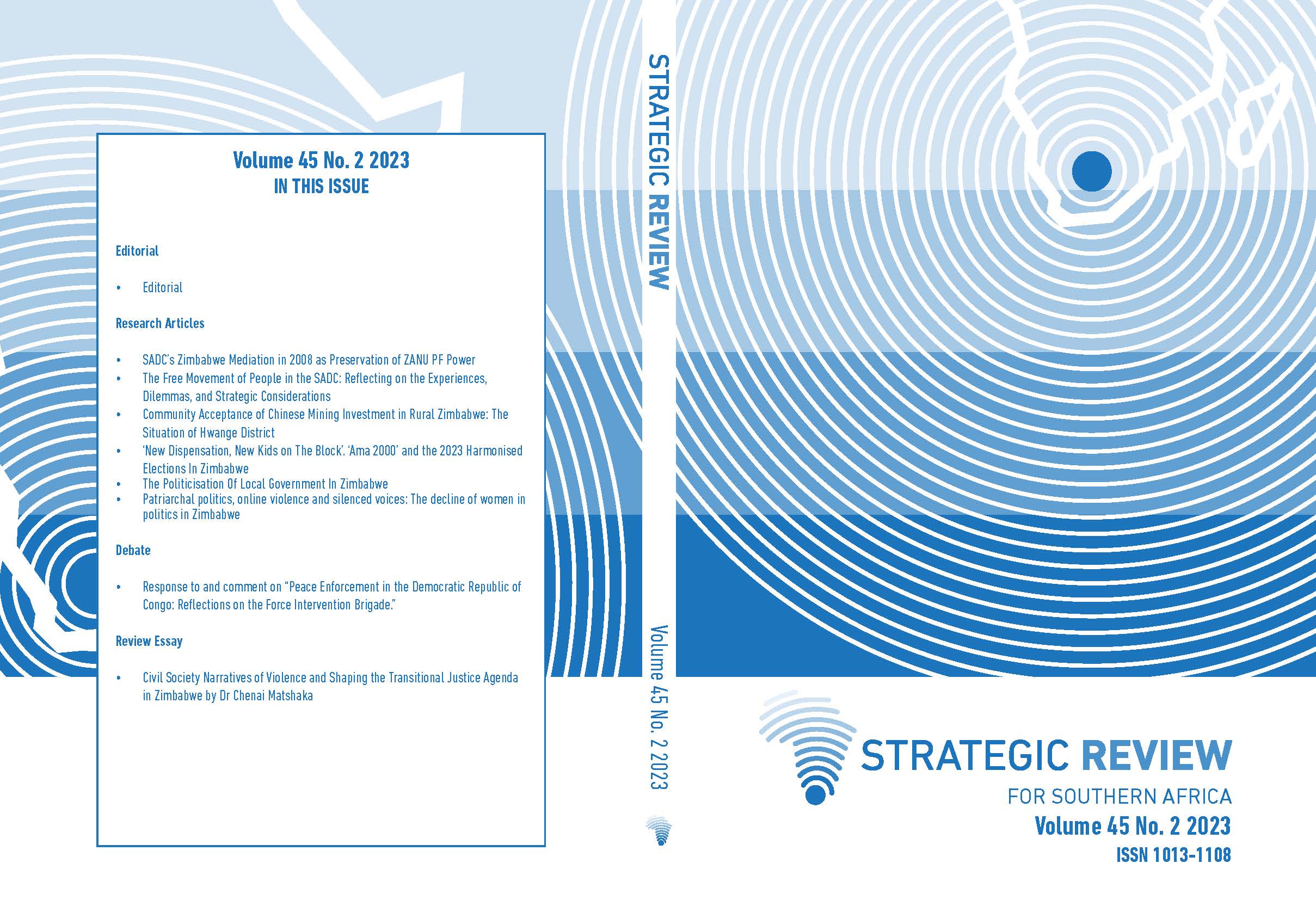 					View Vol. 45 No. 2 (2023): The Strategic Review for Southern Africa
				